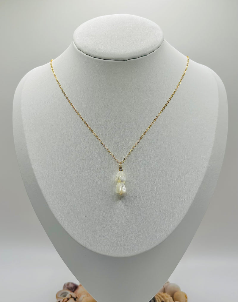 Double Pikake Pendant Necklace