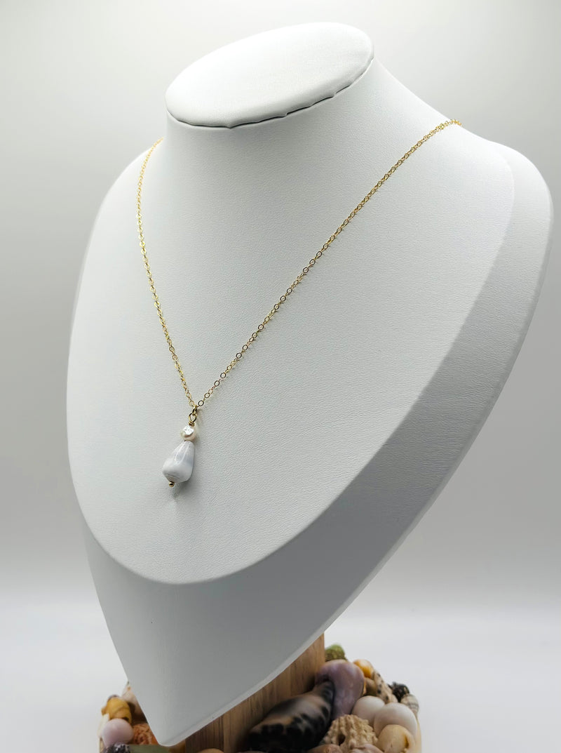 Cone Shell paired with fresh water Pearl