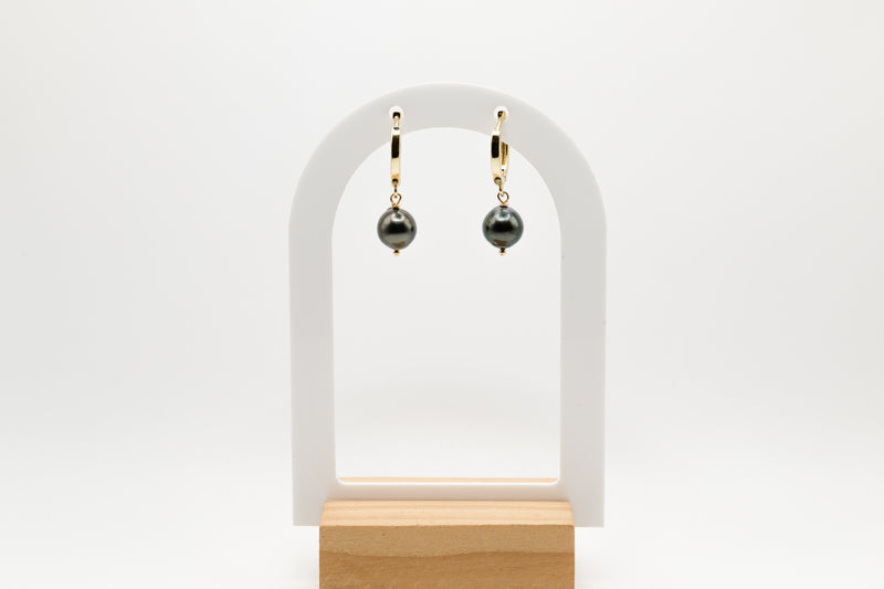 Black Tahitian Pearl Earrings